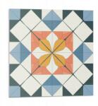 Wallfluent Burkolat Vinil csempe öntapadós geometrikus virágmintás 9x30x30 (010310410010000282937)