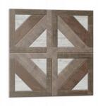 Wallfluent Fali Pvc csempe öntapadós fa és beton geometria 9 db 30x30 cm (010310410010000283202)