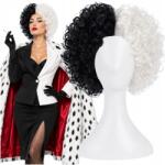 Korbi Női Paróka Haj Cruella De Mon Fehér-fekete Hálós Cosplay W79 (W79)