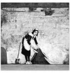 ZeSmakiem Fotótapéták 312x312 Banksy Szobalány Grafiti (H5014Z_TV5BX_312x312cm ODS)