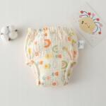  Virágos nyuszi mintás betanító pelenka/bugyi babáknak, pamut, 14-17.5 kg, L-es méret (HMPPK-HYFT)