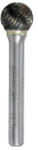 ABRABORO Keményfém turbómaró 12x55/10, 8mm "D" alakú, gömb kivitelű, inox-fogazattal (020348119012)