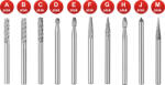 ABRABORO Keményfém turbómaró 3x38mm "E" alakú, ovális kivitelű (020348116074)