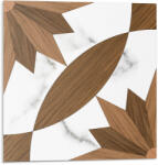 Wallfluent Dekoratív Vinil Padló Csempe Geometriai mintás Fa 9x30x30 (010310410010000283196)