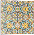 Wallfluent Fali Pvc csempe öntapadós mozaik minta virágokkal 9 db 30x30 cm (010310410010000283302)
