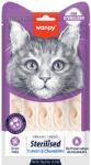 Wanpy Recompense cremoase pentru pisici sterilizate Wanpy, cu Curcan si merisoare, Grain Free, 5 x 14g (WP87134)