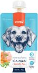 Wanpy Recompensa pentru caini Wanpy Tasty Meat cu Pui, morcov si mazare, 90g (WP87020)