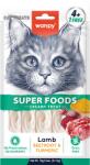 Wanpy Recompense cremoase pentru pisici Wanpy Superfoods, cu Miel, sfecla rosie si turmeric, Grain Free, 5 x 14g (WP87132)