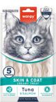 Wanpy Recompense cremoase pentru pisici Wanpy Functional Skin Coat, cu Ton si somon, 5 x 14g (WP87174)