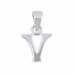 Flippy Pandantiv pentru Lant din Argint 925, Jolie Silver, Model Litera V, Design Decupat, Finisaj Lucios, Argintiu (05447)