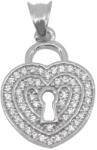 Flippy Pandantiv Inima cu pietre, Argint 925, 2.2 cm x 1.3 cm, 1.6 g (05251)