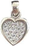 Flippy Pandantiv, Jolie Silver, Argint 925, Model Inima cu Zirconii, 0.7 g, 10x10 mm (05202)