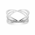 Flippy Inel din Argint 925, Jolie Silver, Model Sfera, cu Zirconii, Design Elegant, Marimea 52, Argintiu (09478)