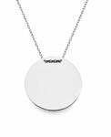 Flippy Colier din Argint 925, Jolie Silver, cu Pandantiv Bănuț Rotund, Design Minimalist, Finisaj Lucios, Argintiu (05522)