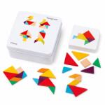 Flippy Jucarie Educativa din Lemn, Flippy, Joc Tangram de Calatorie cu Cutie Metalica, Puzzle Geometric pentru Dezvoltarea Gandirii Logice si Creativitatii, Multicolor (167326)