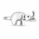Flippy Inel din Argint 925, Jolie Silver, Model Elefant, Finisaj Lucios, Mărimea 52, Argintiu (05556)
