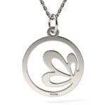 Atcom Lantisor cu pandantiv din argint model Floare de lotus
