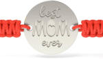 Atcom Bratara din argint cu snur impletit rosu model Best Mom