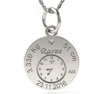 Atcom Lantisor cu pandantiv din argint model Birthday Clock