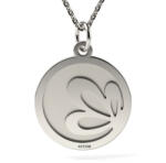 Atcom Lantisor cu pandantiv din argint model Floare de lotus gravata