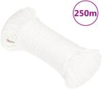 vidaXL Franghie de barca din polipropilena 5 mm x 250 m, alba (152547)