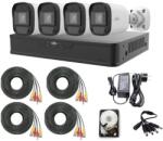 Uniview Sistem supraveghere Uniview cu 4 camere 5MP, audio, IR 20m si DVR hibrid (44298-)