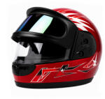 Fixato Casca Moto/Scuter Full Face FIXATO, Viziera Dubla, Marime Universala 59-62cm, Rosu (casca-fullface-dublu-rosu)