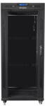 Lanberg RACK installation cabinet solution 19 22U 800X800 black LCD glass door (FLAT PACK) (FF01-8822-12BL) - vexio