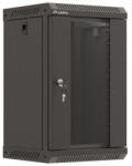 Lanberg Wall-mounted installation rack cabinet 10 inches 9U 300x300 black (WF11-3309-10B) - vexio