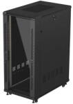 Lanberg 19-inch 27U floor-standing rack cabinet, 600x1000, glass door, (flat-pack), black (FF01-6027-12B) - vexio