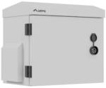 Lanberg 10" IP55 Outdoor Wall/Pole-Mount Rack Cabinet, 320 ? 220 ? 300 mm, Grey (Assembled) (WAH1-3230-00S) - vexio