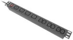 Lanberg Rack PDU 19 inch 1U 16A 2M 4X C19 6X IEC C13 C20 black (PDU-04I1906I-0200-C20-BK)
