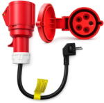 Qoltec Power adapter CEE 32A 5P 400V socket to SCHUKO (52439)