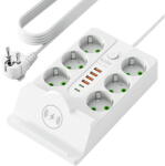  K907G Prelungitor: 6 prize, USB, Type-C, încărcare wireless (5904100222957)