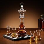 The Source Wholesale LTD Decantor Șah cu patru pahare Suport sticla vin