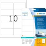 HERMA Etichete autoadezive pentru adrese Herma 4349 A4 96x50, 8 mm alb 250 buc (4349)