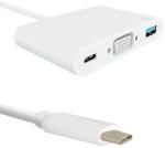 Qoltec Adapter USB 3.1 typC Male / VGA F + USB 3.0 + USB 3.1 typC (50426)