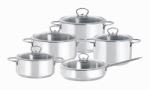 Metalac Set 5 piese inox Gracia MetalacOala 20/Oala 24/Caserola 22/Cratita 22/Tigaie 24 (007990)