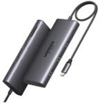 UGREEN Hub USB-C Revodok Pro 210 CM639, 1 x USB-A 3.0 - 2 x USB-A - 2 x USB-C - 2 x HDMI - 1 x RJ45 - 1 x SD - 1 x microSD, Gri (UGR5684) - vexio