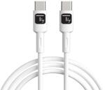 TECHLY Cablu date si incarcare rapida, USB-C tata la USB-C tata, USB2.0, 480Mbps, 3.0A, 1M, Techly ICOC MUSB20-C60W1, Alb (ICOCMUSB20-C60W1)