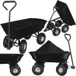 SPRINGOS Cărucior basculant - 250 kg, platformă 75 l - transportor de grădină (GA0083)