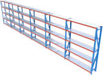 HD Regal FLEX300-Z1205 Salgó polcrendszer KOMPLETT 12 m (250 x 40 cm / 5 polc) - mkaudio