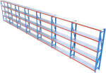 HD Regal FLEX300-Z1405 Salgó polcrendszer KOMPLETT 14 m (250 x 40 cm / 5 polc) - mkaudio