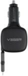 VEGER CC89 autós töltő 84W PD QC USB-C + USB-A + USB-C / Lightning kábel - fekete (6977525751202)
