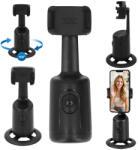 Verkstore Okostelefon állvány 360 Fokos Automata Arckövető Kamerával és Gesztusvezérléssel, Fekete, 1200mAh Akkumulátor, 1/4 Col Menet, USB-C Kábel