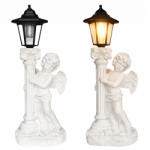 Malatec 49 cm magas, időjárásálló napelemes angyalka figura LED világítással és alkonykapcsolóva
