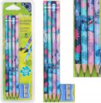 COOLPACK Iskolai Ceruza Radírral 4 Db-os Készlet Háromszögletű Stitch Élezővel (5903686374722)
