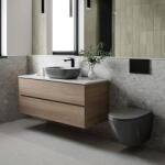INVENA Tavro csendes öblítésű fali kerámia WC csésze Soft-Close és könnyen levehető ülőkével, matt szürke CE-71-007-Y (CE-71-007-Y)