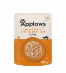 Applaws Macska tasak Csirke mellé májjal zselében 70g Applaws