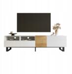 Gutent Tv szekrény 180 cm, fehér furnér, minimalista (1007)